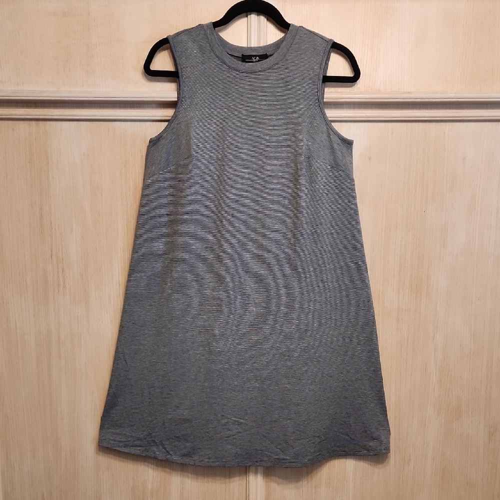 AGB Women's Sleeveless A-Line Shift Dress in Heather Grey SZ 6